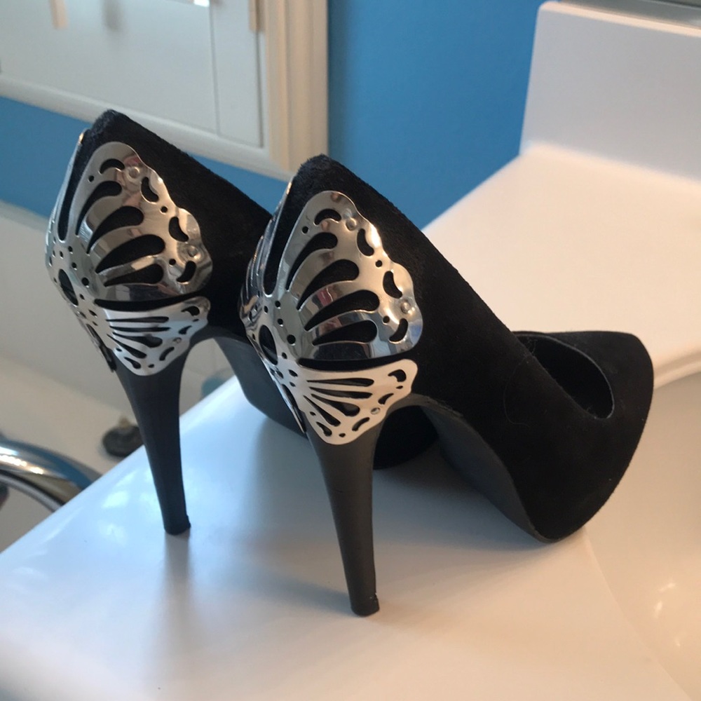 Carlos Santana Heels-Lust Black Butterfly Heel